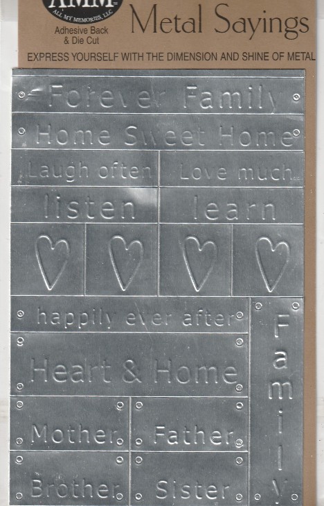 All My Memories Metal Sayings - Heart & Home