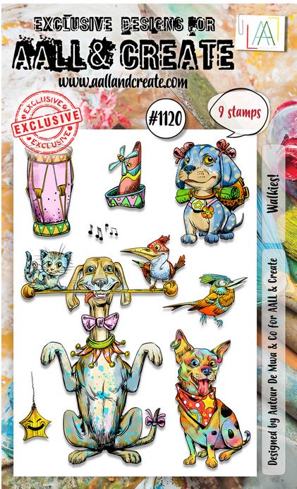 BACKORDER- AALL and Create Stamp Set A6 Walkies! (AALL-TP-1120)