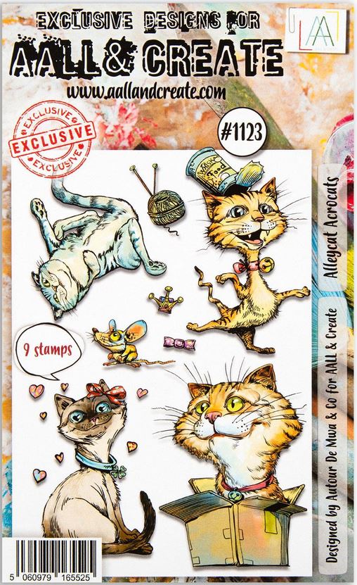 BACK ORDER - AALL and Create Stamp Set A6 Alleycat Acrocats (AALL-TP-1123)