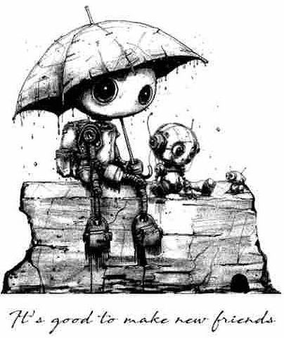Andy Skinner Bot-ology Stamps - New Friends