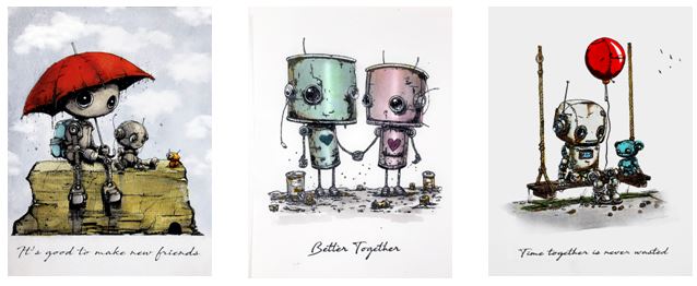 Bot-ology Stamps by Andy Skinner