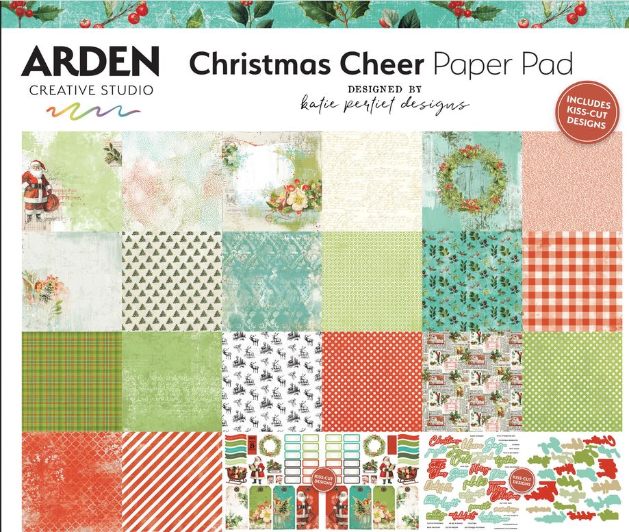 Arden Creative Christmas Cheer 12x12 Inch Paper Pad