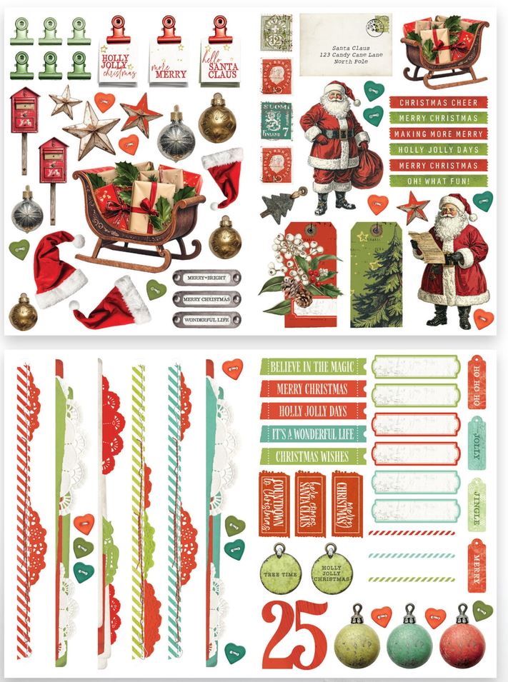 Arden Creative Christmas Cheer Laser Cuts Essentials (96pcs)(ACSLC0009)