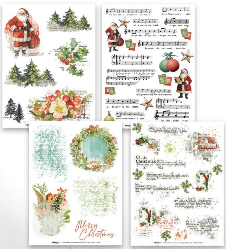 Arden Creative Christmas Cheer 6x8 Inch Rub-On Set