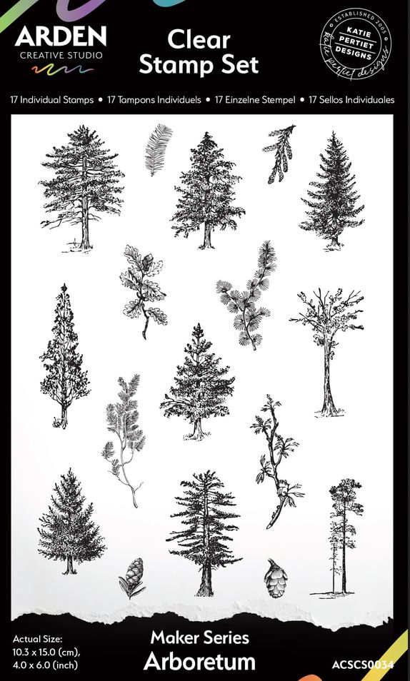 Arden Creative 4x6 Inch Stamp Set - Arboretum by Katie Pertiet (ACSCS0034)