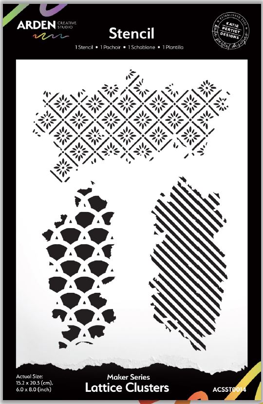 Arden Creative Studio Christmas Cheer Stencil - Lattice Clusters