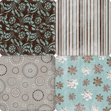 Dream Street Papers Art Nouveau  Square Die-Cuts