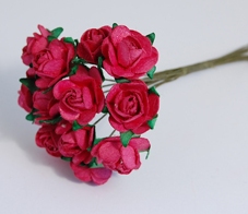 Flowers - Small Open Rose FUCHIA (BB1495FU)