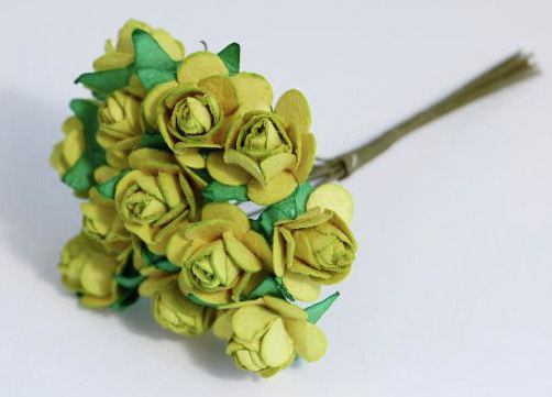 Flowers - Small Open Rose LIME (B1495LIM)