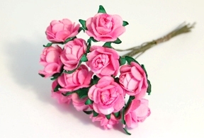 Flowers - Small Open Rose PINK (BB1495PK)