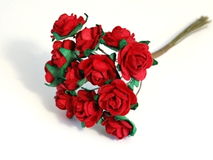 Flowers - Small Open Rose RED (BB1495RE)