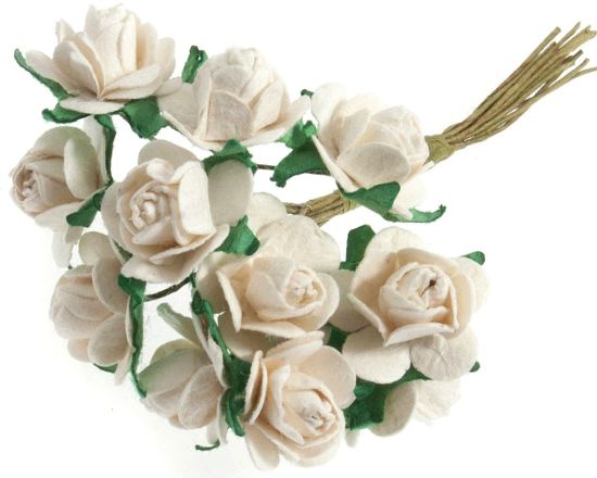 Flowers - Small Open Rose WHITE (B1495WH)