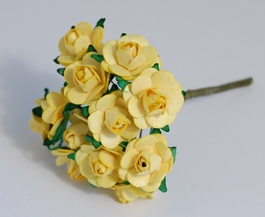 Flowers - Small Open Rose YELLOW BB1495YL)