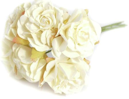 Flowers - Ruffle Roses 32mm - CREAM (B1636CM)