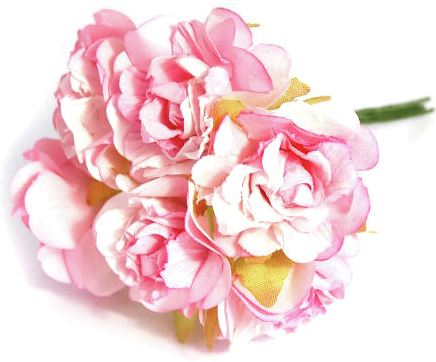 Flowers - Ruffle Roses 32mm - TWO TONE PINK (B1636TT\PK)