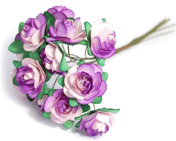 Flowers - Tea Rose 26mm - TWO TONE LILAC (B1895TT\LL)