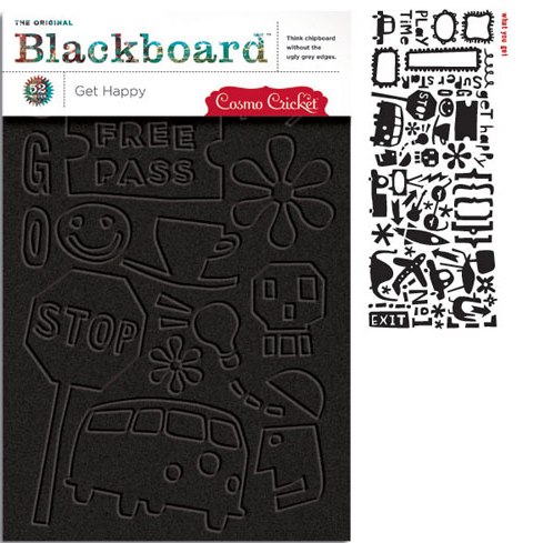 Cosmo Cricket Get Happy Blackboard Shapes