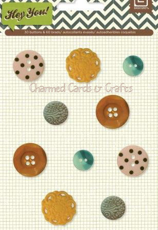 Basic Grey Hey You- Vintage Buttons (40732)