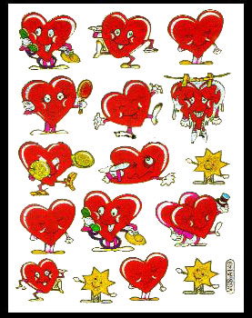 Kids Korner Stickers : Lively Hearts 