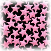 Pink Fabric Stars 