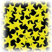 Yellow Fabric Stars 