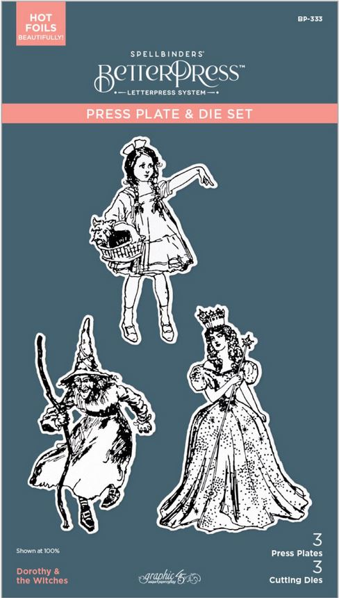 Spellbinders/Graphic45 Wonder of Oz BetterPress Plate & Die Set Dorothy & the Witches (BP-333)