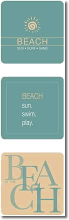 Page Coasters - Beach