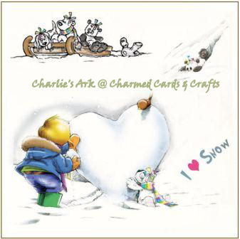 Charlie's Ark Rubber Stamps - I Love Snow