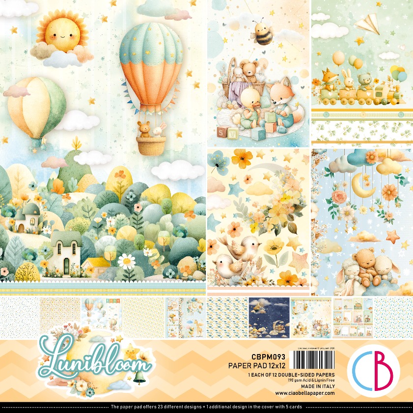 Ciao Bella Lunibloom 12x12 Inch Paper Pad (CBPM093)