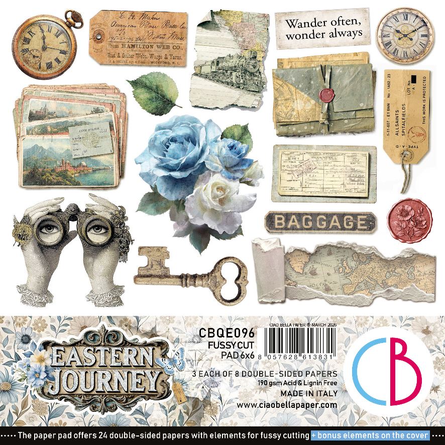 Ciao Bella Eastern Journey 6x6 Inch Fussy Cut Pad (24pcs) (CBQE096) 
