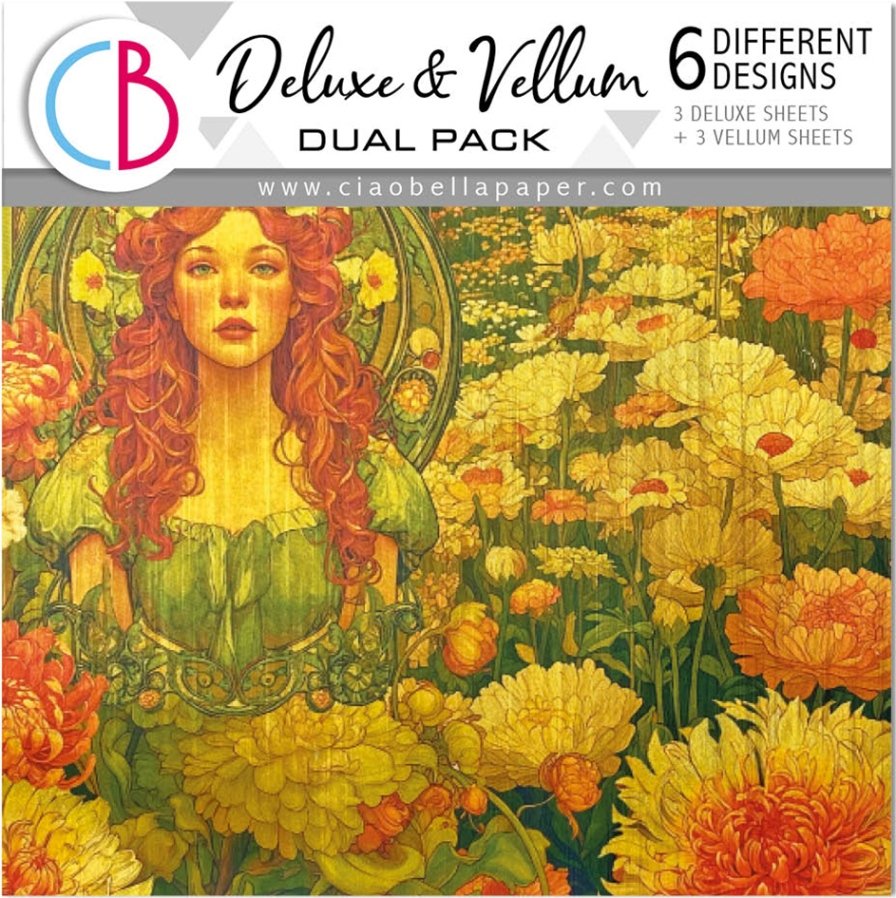 Ciao Bella Artemis 6x6 Inch Deluxe Paper Gold & Vellum Dual Pack Mixed (6pcs) (CBXQ007)