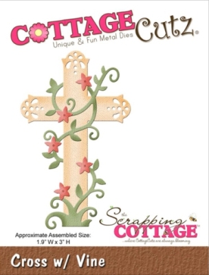 CottageCutz Die - Cross W/Vine (CC-049)