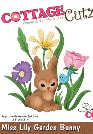 CottageCutz Die - Miss Lily Garden Bunny (CC4x4-599)