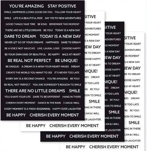 Creative Expressions Wordies Sentiment Sheets - INSPIRATIONAL