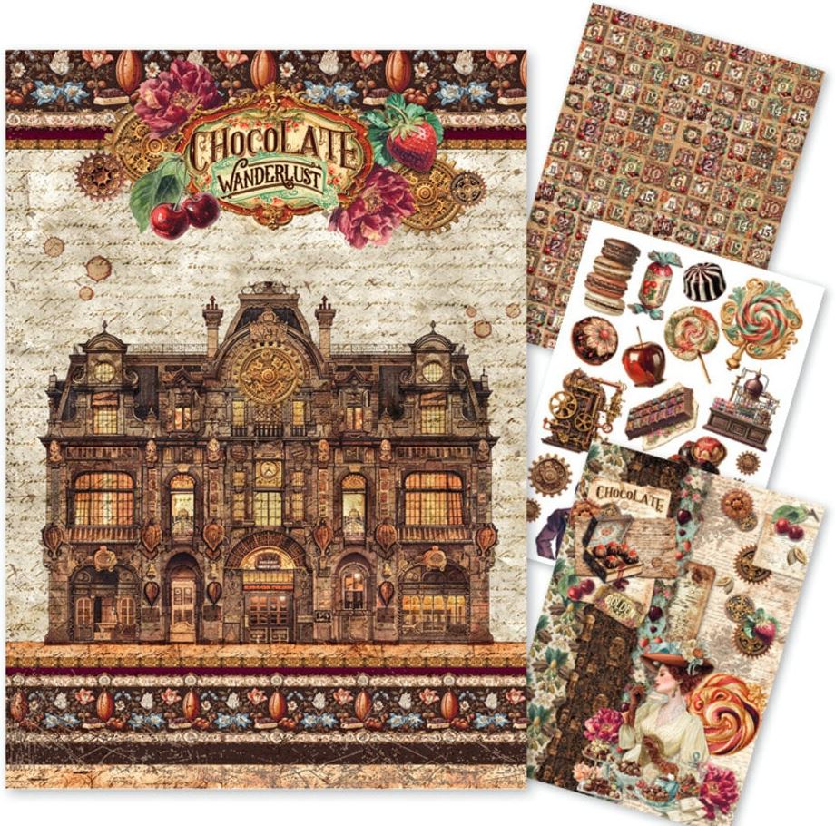 Ciao Bella Chocolate Wanderlust  A4 Rice Paper Mixed (4pcs) (CBRA016)