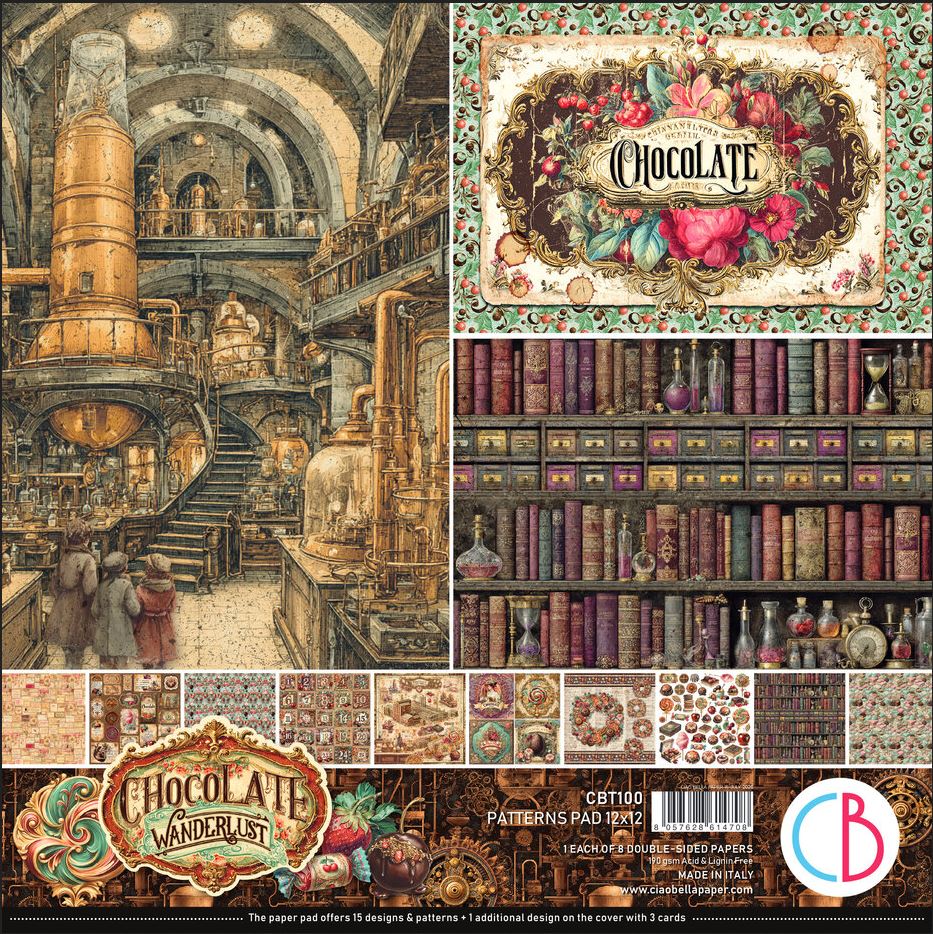 Ciao Bella Chocolate Wanderlust 12x12 Inch Patterns Pad (CBTO100)