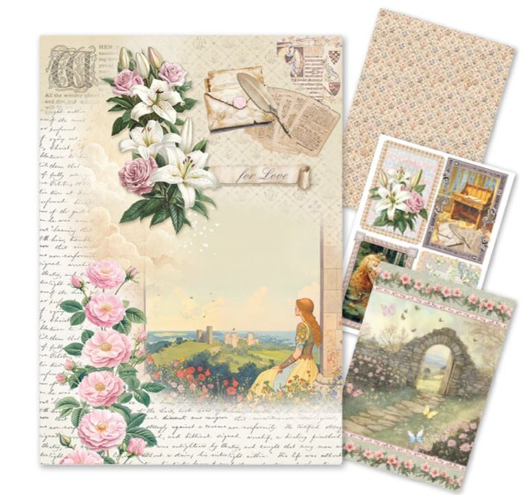 Ciao Bella Courtly Love A4 Rice Paper Mixed (4pcs) (CBRA013)