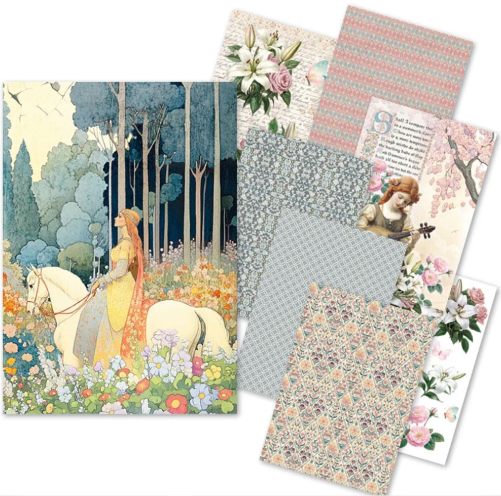 Ciao Bella Courtly Love A5 Rice Paper Mixed (8pcs) (CBRS042)