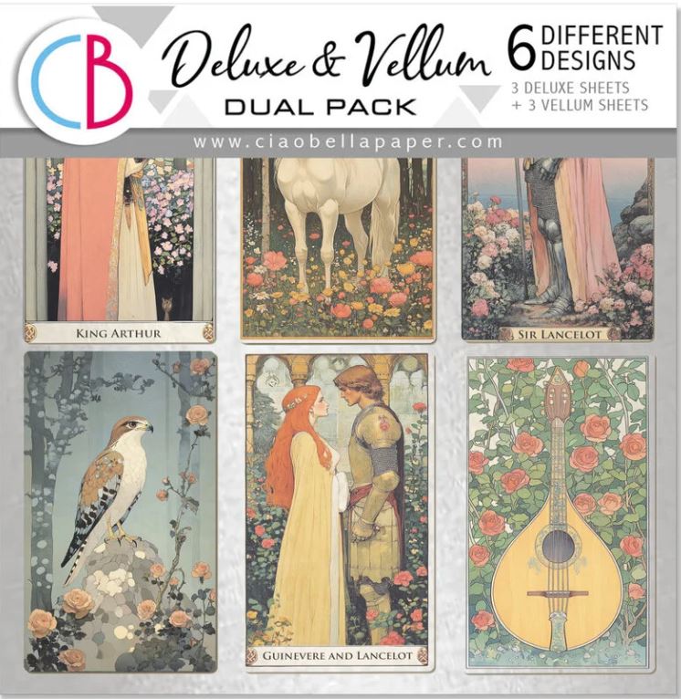 Ciao Bella Courtly Love 6x6 Inch Deluxe Paper & Vellum Dual Pack Mixed (6pcs) (CBXQ010)