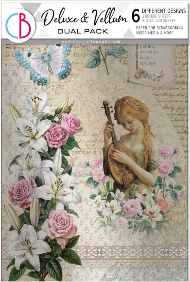 Ciao Bella Courtly Love A4 Deluxe Paper & Vellum Dual Pack Mixed (6pcs) (CBX010)