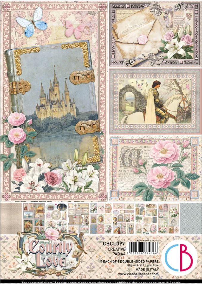 Ciao Bella Courtly Love A4 Creative Pad (9pcs) (CBCL097)