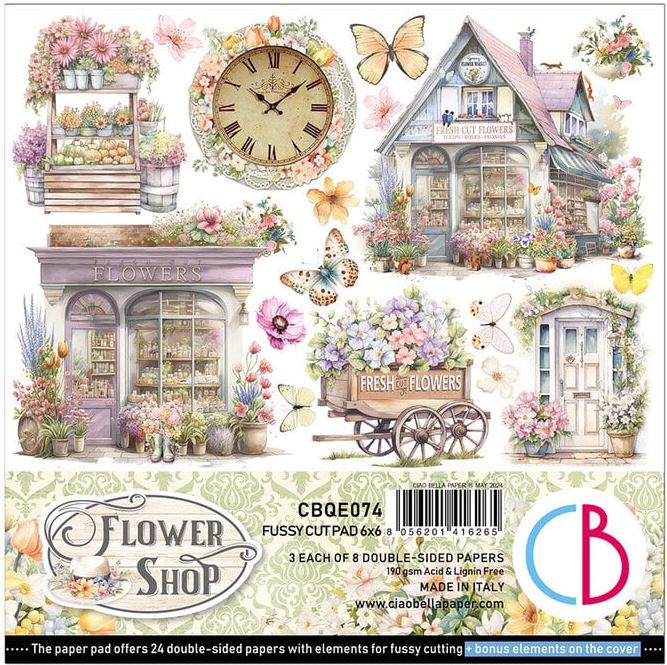 Ciao Bella Flower Shop 6x6 Fussy Cut Pad