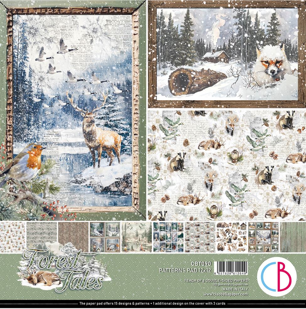 Ciao Bella  Forest Tales 12x12 Inch Patterns Pad (8pcs) (CBT090)