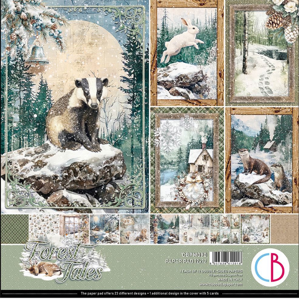 Ciao Bella  Forest Tales 12x12 Inch Paper Pad (12pcs) (CBPM090)