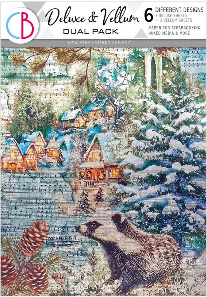 Ciao Bella Forest Tales A4 Deluxe Paper Silver & Vellum Dual Pack Mixed (6pcs) (CBX003)