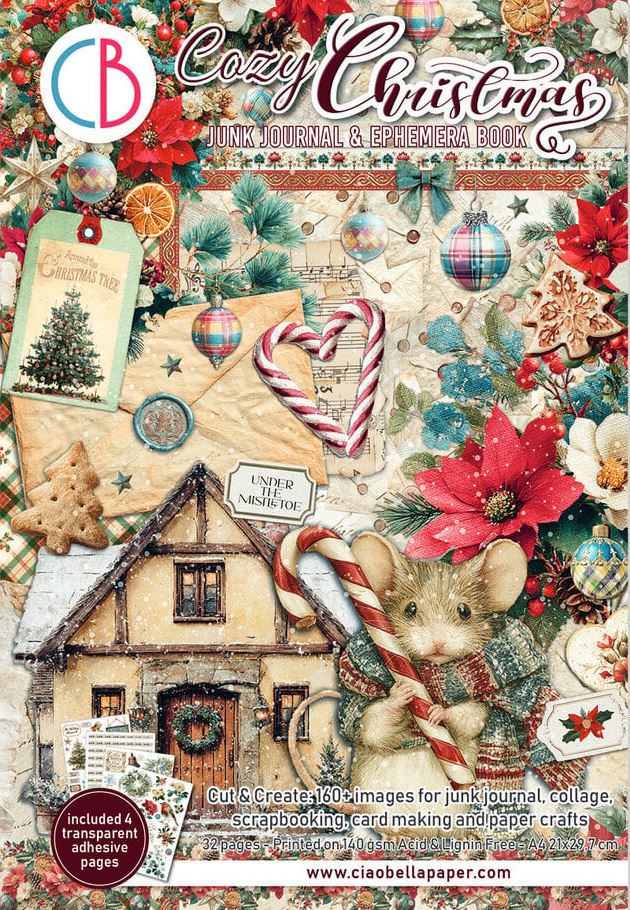 Ciao Bella A4 Junk Journal Ephemera Book - Cozy Christmas 