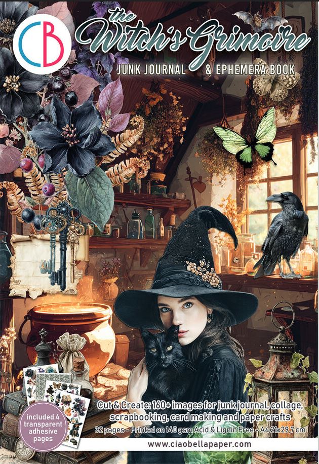 Ciao Bella A4 Junk Journal Ephemera Book - The Witch's Grimoire 