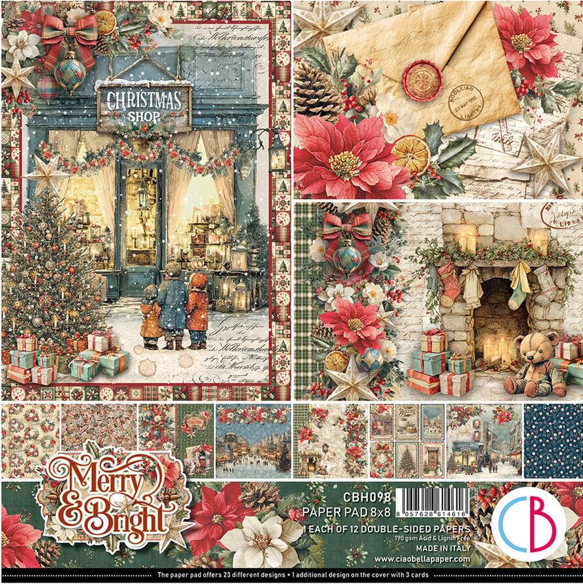 Ciao Bella Merry & Bright 8x8 Inch Paper Pad