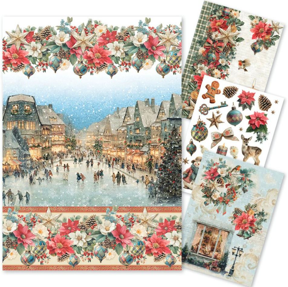 Ciao Bella Merry & Bright A4 Rice Paper Mixed (4pcs) (CBRA014)
