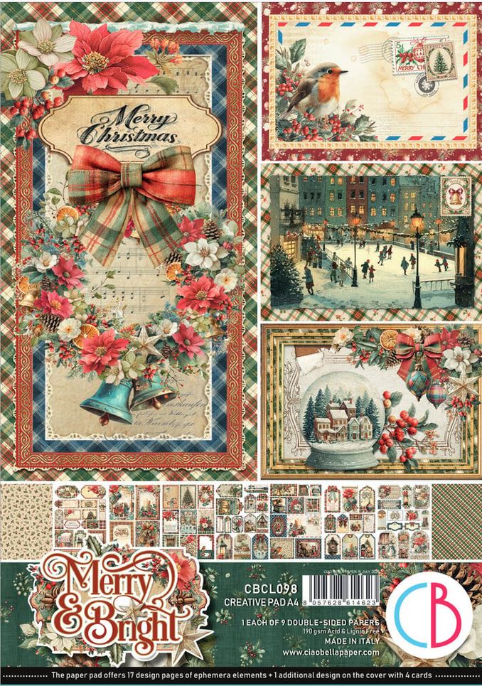 Ciao Bella Merry & Bright A4 Creative Pad